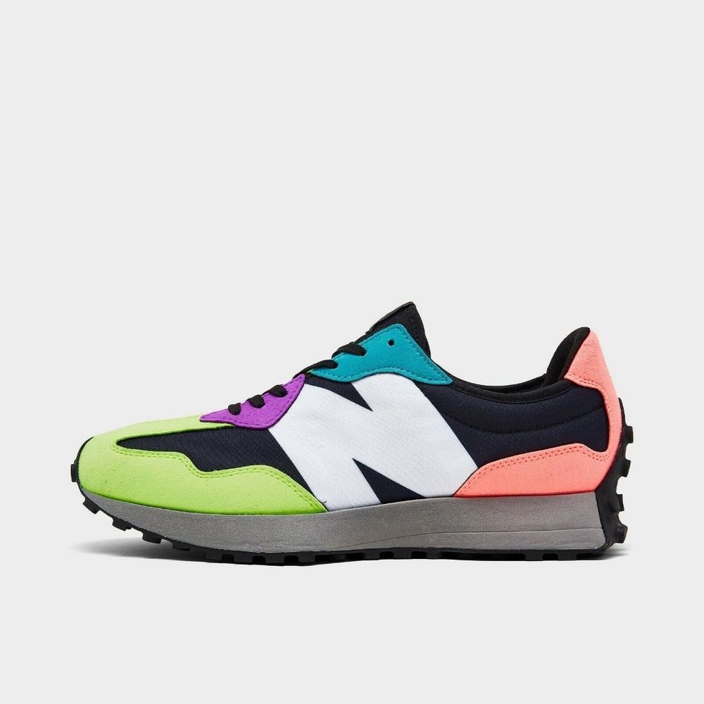 New Balance 327 Mens Gym Sneakers Shoes Black Multicolor MS327EA NEW Multi Sz - Picture 3 of 7